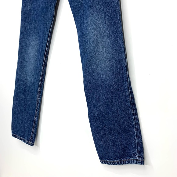Lands’ End Straight Taper Medium Wash Classic Blue Jeans Mid To High Rise Size 2 - Picture 11 of 16